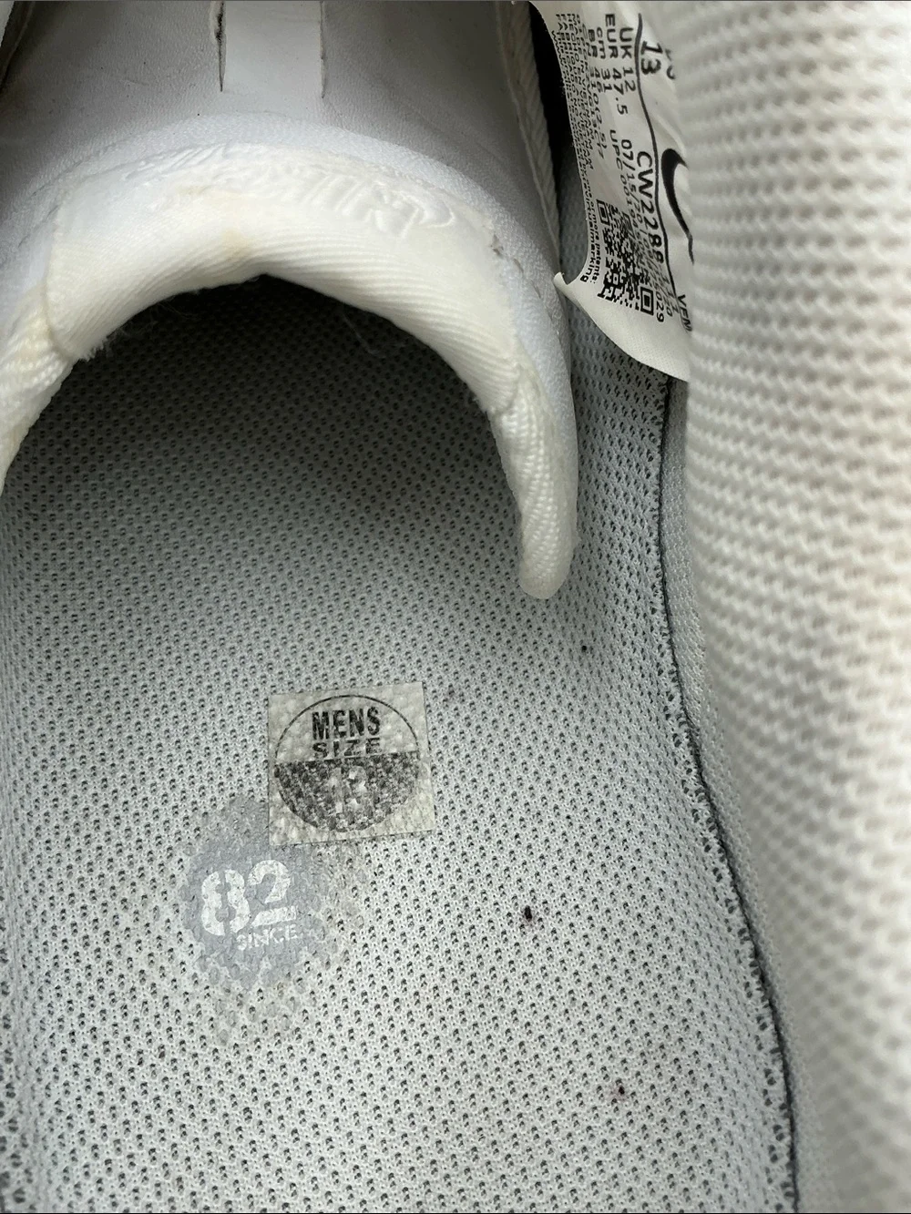 Nike AF1 Men’s White Low-Top Leather Sneakers